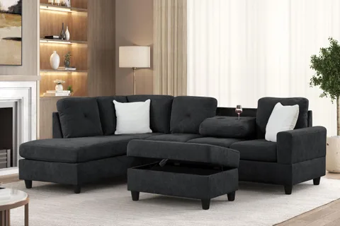 Zuma – Sectional ONLY – Black