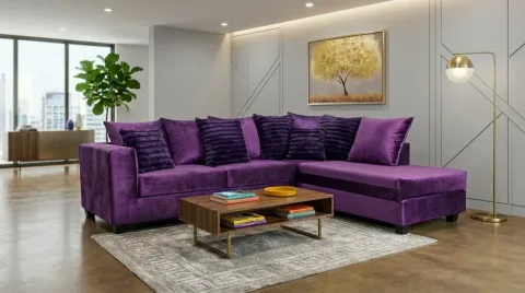 S325 Kora 2-Piece Sectional (Purple)