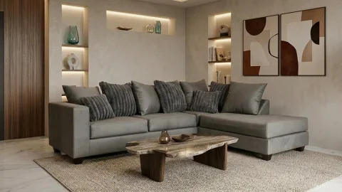 S325 Kora 2-Piece Sectional (Charcoal)