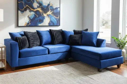 S325 Kora 2-Piece Sectional (Blue)
